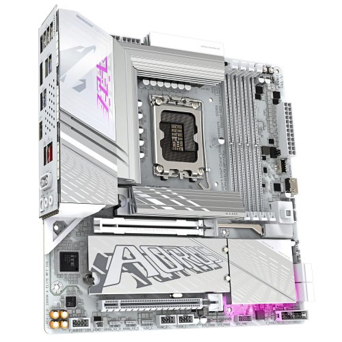 Материнська плата Gigabyte Z890M AORUS ELITE WIFI7 ICE (s1851, Intel Z890) купити з перевіркою сумісності: огляд, характеристики, ціна у Києві, Львові, Вінниці, Хмельницькому, Івано-Франківську, Україні | інтернет-магазин TELEMART.UA фото