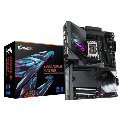 Материнська плата Gigabyte Z890 AORUS MASTER (s1851, Intel Z890) купити з перевіркою сумісності: огляд, характеристики, ціна у Києві, Львові, Вінниці, Хмельницькому, Івано-Франківську, Україні | інтернет-магазин TELEMART.UA фото