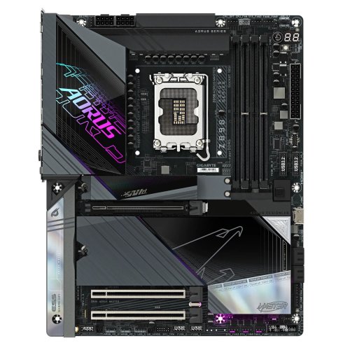 Материнська плата Gigabyte Z890 AORUS MASTER (s1851, Intel Z890) купити з перевіркою сумісності: огляд, характеристики, ціна у Києві, Львові, Вінниці, Хмельницькому, Івано-Франківську, Україні | інтернет-магазин TELEMART.UA фото