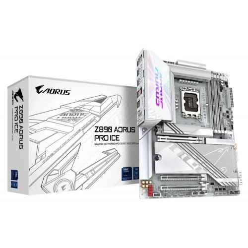 Купить Материнская плата Gigabyte Z890 AORUS PRO ICE (s1851, Intel Z890) с проверкой совместимости: обзор, характеристики, цена в Киеве, Днепре, Одессе, Харькове, Украине | интернет-магазин TELEMART.UA фото