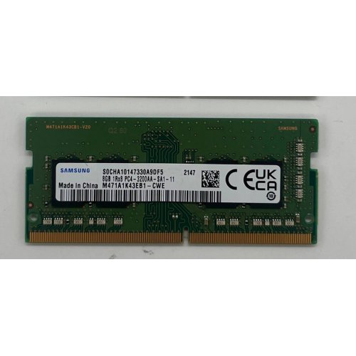 Купить Озу Samsung SODIMM DDR4 8GB 3200Mhz (M471A1K43EB1-CWE) OEM (Восстановлено продавцом, 679858) с проверкой совместимости: обзор, характеристики, цена в Киеве, Днепре, Одессе, Харькове, Украине | интернет-магазин TELEMART.UA фото