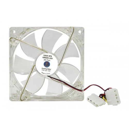 Продать Кулер Cooling Baby 12025 4PS LED Cristal/Green по Trade-In интернет-магазине Телемарт - Киев, Днепр, Украина фото