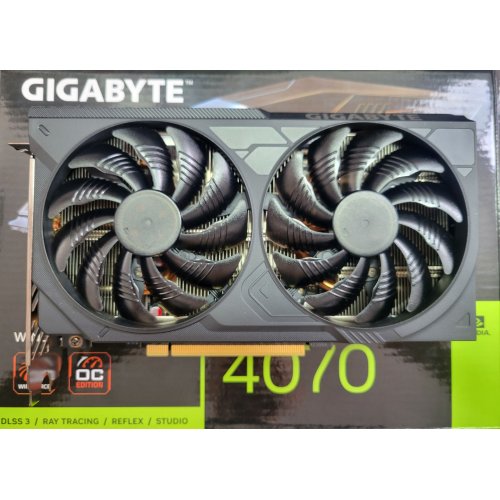 Купить Уценка видеокарта Gigabyte GeForce RTX 4070 WINDFORCE 2X OC 12228MB (GV-N4070WF2OC-12GD) (Следы установки, 680083) с проверкой совместимости: обзор, характеристики, цена в Киеве, Днепре, Одессе, Харькове, Украине | интернет-магазин TELEMART.UA фото