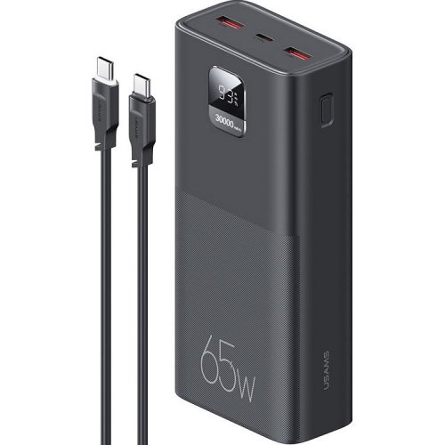 Купить Powerbank Usams US-CD185 30000mAh 65W Black - цена в Харькове, Киеве, Днепре, Одессе
в интернет-магазине Telemart фото