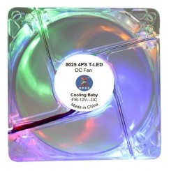 Кулер Cooling Baby 8025 4PS T RGB