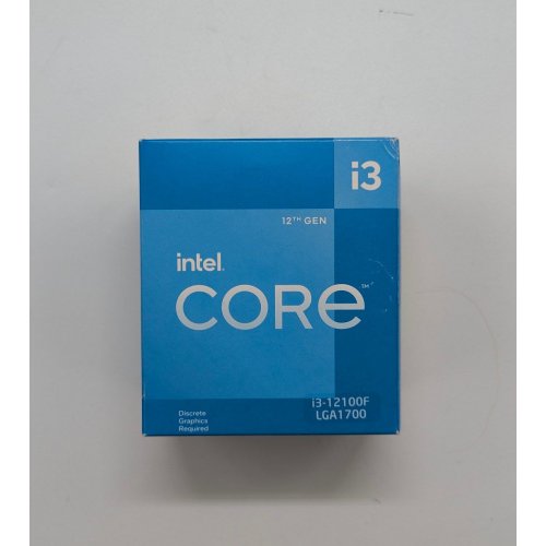 Процесор Intel Core i3-12100F 3.3(4.3)GHz 12MB s1700 Box (BX8071512100F) (Відновлено продавцем, 680250) купити з перевіркою сумісності: огляд, характеристики, ціна у Києві, Львові, Вінниці, Хмельницькому, Івано-Франківську, Україні | інтернет-магазин TELEMART.UA фото