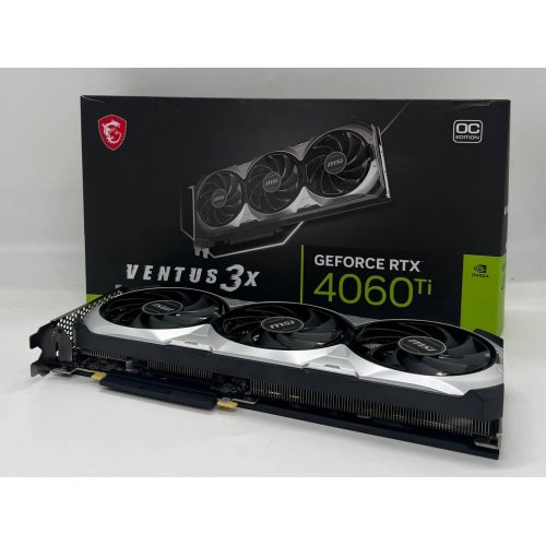 Відеокарта MSI GeForce RTX 4060 Ti VENTUS 3X E OC 8192MB (RTX 4060 Ti VENTUS 3X E 8G OC) (Відновлено продавцем, 680535) купити з перевіркою сумісності: огляд, характеристики, ціна у Києві, Львові, Вінниці, Хмельницькому, Івано-Франківську, Україні | інтернет-магазин TELEMART.UA фото