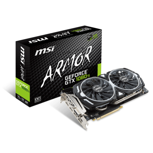 Відеокарта MSI GeForce GTX 1080 TI ARMOR 11264MB (GTX 1080 TI ARMOR 11G OC) (Відновлено продавцем, 680537) купити з перевіркою сумісності: огляд, характеристики, ціна у Києві, Львові, Вінниці, Хмельницькому, Івано-Франківську, Україні | інтернет-магазин TELEMART.UA фото