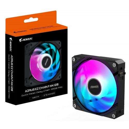 Купить Кулер для корпуса Gigabyte AORUS EZ CHAIN FAN 120 (GP-ECFAN1201) Black с проверкой совместимости: обзор, характеристики, цена в Киеве, Днепре, Одессе, Харькове, Украине | интернет-магазин TELEMART.UA фото