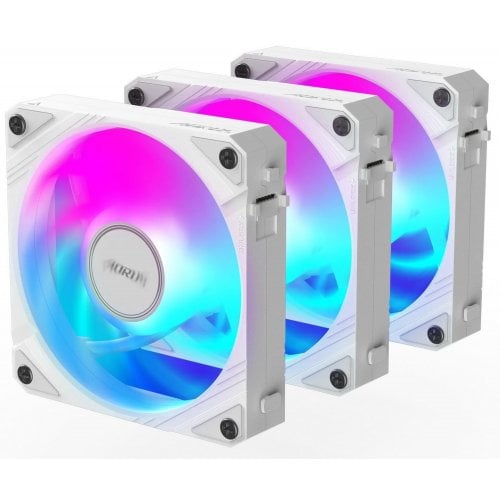 Купить Кулер для корпуса Gigabyte AORUS EZ CHAIN FAN 120 (3-Pack) (GP-ECFAN1203 ICE) White с проверкой совместимости: обзор, характеристики, цена в Киеве, Днепре, Одессе, Харькове, Украине | интернет-магазин TELEMART.UA фото