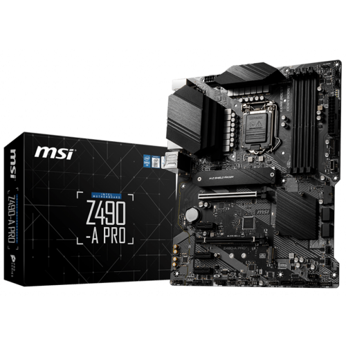 Купить Материнская плата MSI Z490-A PRO (s1200, Intel Z490) (Восстановлено продавцом, 681482) с проверкой совместимости: обзор, характеристики, цена в Киеве, Днепре, Одессе, Харькове, Украине | интернет-магазин TELEMART.UA фото