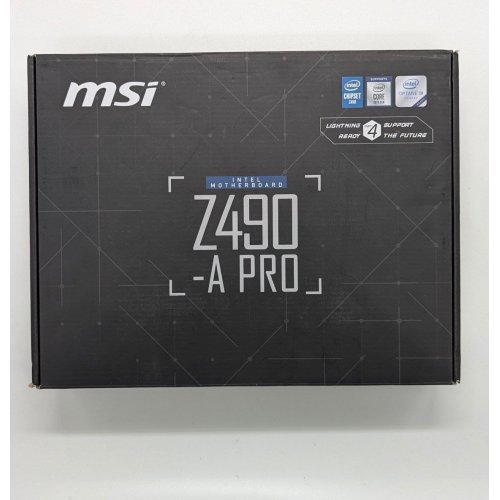 Материнська плата MSI Z490-A PRO (s1200, Intel Z490) (Відновлено продавцем, 681482) купити з перевіркою сумісності: огляд, характеристики, ціна у Києві, Львові, Вінниці, Хмельницькому, Івано-Франківську, Україні | інтернет-магазин TELEMART.UA фото