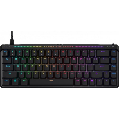 Купить Клавиатура Asus ROG Falchion Ace RGB HFX Magnetic Switches (90MP03VE-BKUA20) Black - цена в Харькове, Киеве, Днепре, Одессе
в интернет-магазине Telemart фото