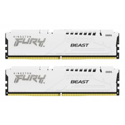 Уцінка озп Kingston DDR5 32GB (2x16GB) 6400Mhz FURY Beast White (KF564C32BWEK2-32) (Пошкоджено пакування, 681544)