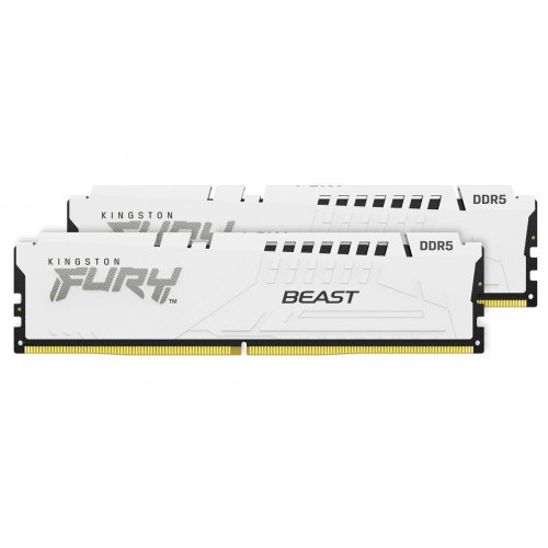 Купить Уценка озу Kingston DDR5 32GB (2x16GB) 6400Mhz FURY Beast White (KF564C32BWEK2-32) (Повреждена упаковка, 681544) с проверкой совместимости: обзор, характеристики, цена в Киеве, Днепре, Одессе, Харькове, Украине | интернет-магазин TELEMART.UA фото