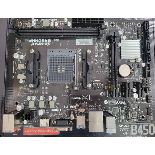 Уцінка материнська плата Biostar B450MHP (sAM4, AMD B450) (Сліди встановлення, 681554) купити з перевіркою сумісності: огляд, характеристики, ціна у Києві, Львові, Вінниці, Хмельницькому, Івано-Франківську, Україні | інтернет-магазин TELEMART.UA фото