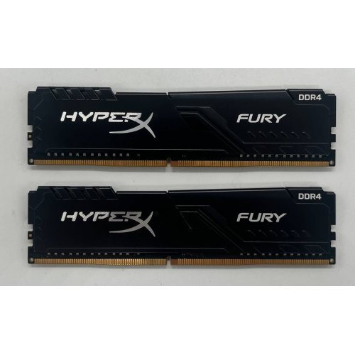 Озп HyperX DDR4 8GB (2x4GB) 2666Mhz Fury Black (HX426C16FB3K2/8) (Відновлено продавцем, 681580) купити з перевіркою сумісності: огляд, характеристики, ціна у Києві, Львові, Вінниці, Хмельницькому, Івано-Франківську, Україні | інтернет-магазин TELEMART.UA фото