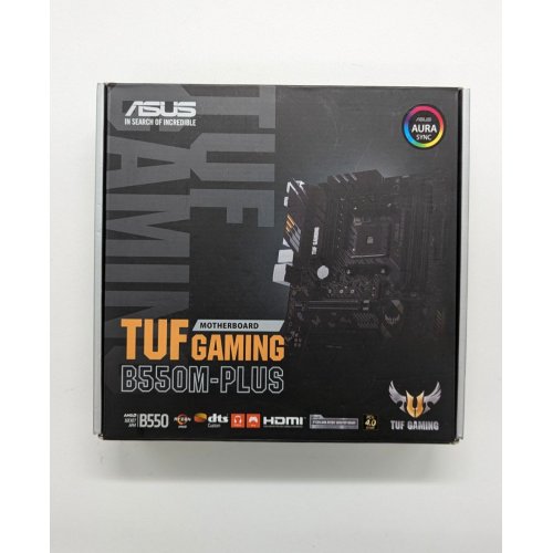 Материнська плата Asus TUF GAMING B550M-PLUS (sAM4, AMD B550) (Відновлено продавцем, 681581) купити з перевіркою сумісності: огляд, характеристики, ціна у Києві, Львові, Вінниці, Хмельницькому, Івано-Франківську, Україні | інтернет-магазин TELEMART.UA фото