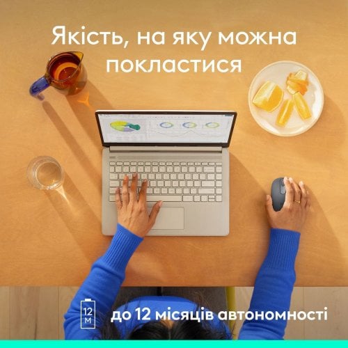 Миша Logitech M196 Bluetooth (910-007459) Graphite купити в Україні | Telemart фото