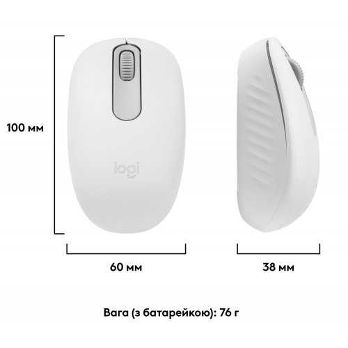 Купити Миша Logitech M196 Bluetooth (910-007460) Off-White - ціна в Києві, Львові, Вінниці, Хмельницькому, Франківську, Україні | інтернет-магазин TELEMART.UA фото