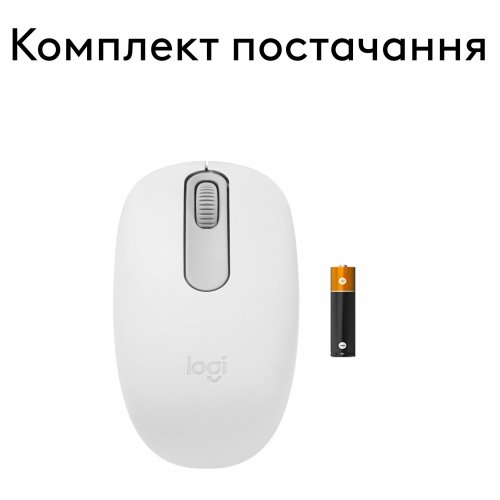 Купити Миша Logitech M196 Bluetooth (910-007460) Off-White - ціна в Києві, Львові, Вінниці, Хмельницькому, Франківську, Україні | інтернет-магазин TELEMART.UA фото