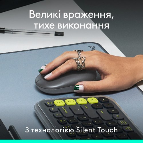 Купить Мышка Logitech POP Mouse with Emoji (910-007412) Graphite - цена в Харькове, Киеве, Днепре, Одессе
в интернет-магазине Telemart фото