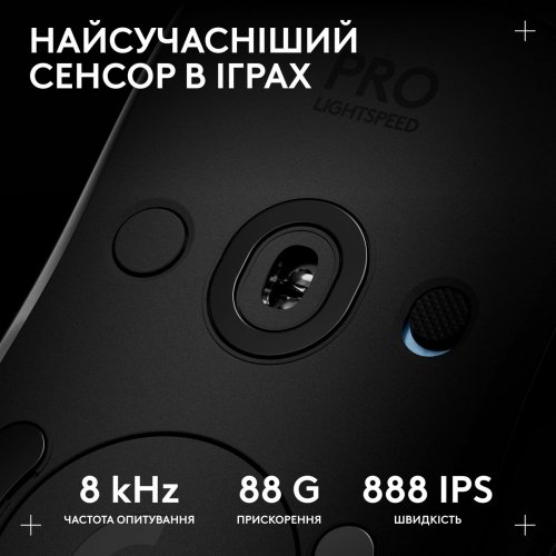 Купить Мышка Logitech Pro 2 Lightspeed Wireless (910-007295) Black - цена в Харькове, Киеве, Днепре, Одессе
в интернет-магазине Telemart фото