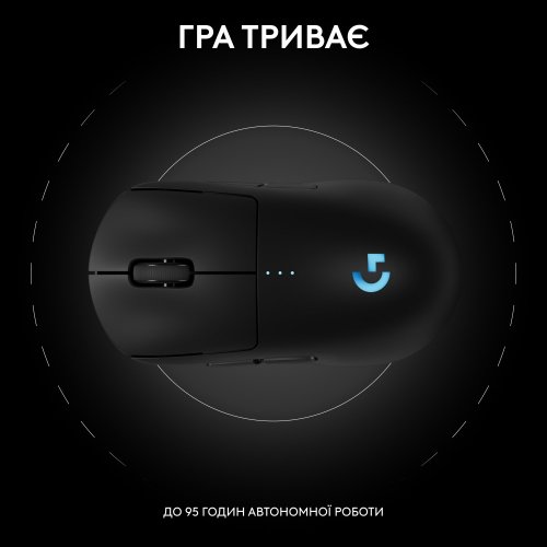 Купить Мышка Logitech Pro 2 Lightspeed Wireless (910-007295) Black - цена в Харькове, Киеве, Днепре, Одессе
в интернет-магазине Telemart фото