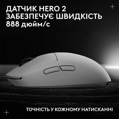 Мышка Logitech Pro 2 Lightspeed Wireless (910-007302) White купить в Украине | Telemart фото