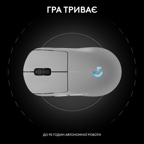 Купить Мышка Logitech Pro 2 Lightspeed Wireless (910-007302) White - цена в Харькове, Киеве, Днепре, Одессе
в интернет-магазине Telemart фото