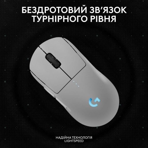 Купить Мышка Logitech Pro 2 Lightspeed Wireless (910-007302) White - цена в Харькове, Киеве, Днепре, Одессе
в интернет-магазине Telemart фото