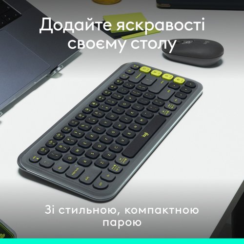 Купить Комплект Logitech Pop Icon Combo (920-013156) Graphite - цена в Харькове, Киеве, Днепре, Одессе
в интернет-магазине Telemart фото