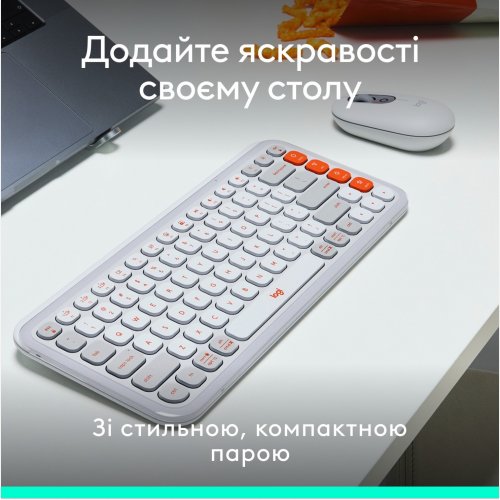 Купить Комплект Logitech Pop Icon Combo (920-013141) Off-White - цена в Харькове, Киеве, Днепре, Одессе
в интернет-магазине Telemart фото