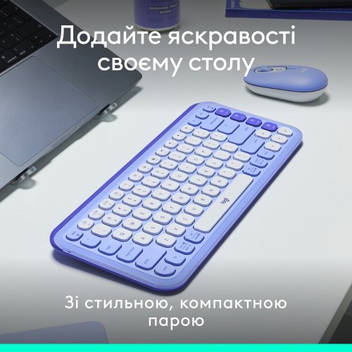 Купити Комплект Logitech Pop Icon Combo (920-013078) Lilac - ціна в Києві, Львові, Вінниці, Хмельницькому, Франківську, Україні | інтернет-магазин TELEMART.UA фото