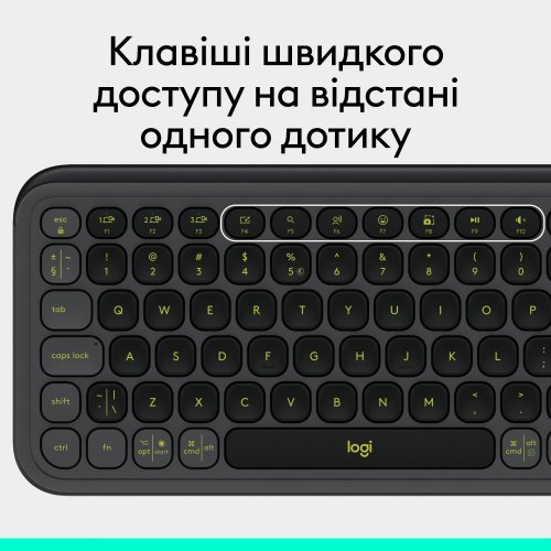 Купить Клавиатура Logitech Pop Icon Keys (920-013157) Graphite - цена в Харькове, Киеве, Днепре, Одессе
в интернет-магазине Telemart фото