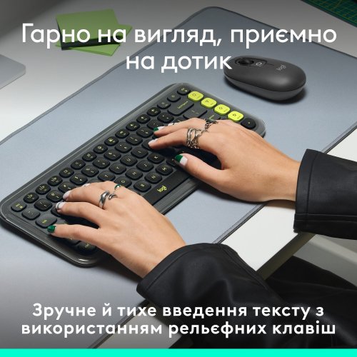 Купить Клавиатура Logitech Pop Icon Keys (920-013157) Graphite - цена в Харькове, Киеве, Днепре, Одессе
в интернет-магазине Telemart фото