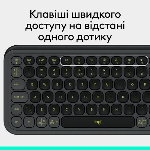 Купити Клавіатура Logitech Pop Icon Keys (920-013157) Graphite - ціна в Києві, Львові, Вінниці, Хмельницькому, Франківську, Україні | інтернет-магазин TELEMART.UA фото