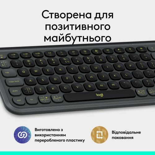 Купити Клавіатура Logitech Pop Icon Keys (920-013157) Graphite - ціна в Києві, Львові, Вінниці, Хмельницькому, Франківську, Україні | інтернет-магазин TELEMART.UA фото