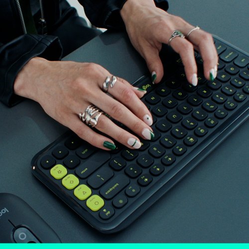 Купить Клавиатура Logitech Pop Icon Keys (920-013072) Off-White - цена в Харькове, Киеве, Днепре, Одессе
в интернет-магазине Telemart фото