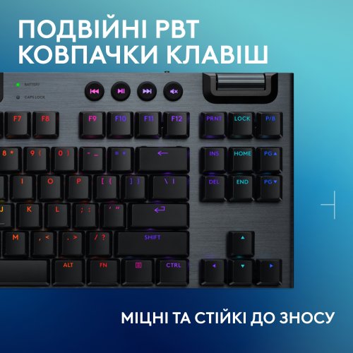 Купить Клавиатура Logitech G915 X Lightspeed TKL GL Tactile Switch Wireless (920-012721) Black - цена в Харькове, Киеве, Днепре, Одессе
в интернет-магазине Telemart фото