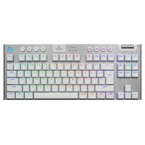 Купити Клавіатура Logitech G915 X Lightspeed TKL GL Tactile Switch Wireless (920-012737) White - ціна в Києві, Львові, Вінниці, Хмельницькому, Франківську, Україні | інтернет-магазин TELEMART.UA фото