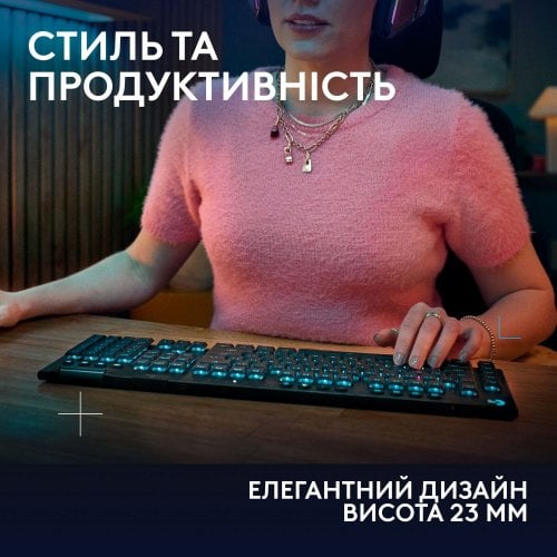 Купити Клавіатура Logitech G915 X Lightspeed GL Tactile Switch Wireless (920-012676) Black - ціна в Києві, Львові, Вінниці, Хмельницькому, Франківську, Україні | інтернет-магазин TELEMART.UA фото