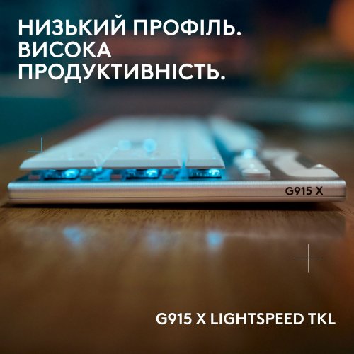 Фото Клавіатура Logitech G915 X Lightspeed GL Tactile Switch Wireless (920-012690) White