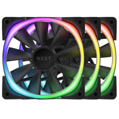 Кулер для корпуса NZXT Aer RGB 2 120mm Triple Starter Pack (HF-2812C-TB) Black (Відновлено продавцем, 681918)