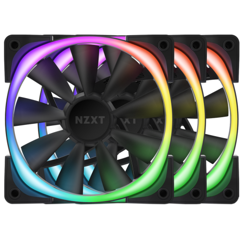 Кулер для корпуса NZXT Aer RGB 2 120mm Triple Starter Pack (HF-2812C-TB) Black (Відновлено продавцем, 681918) купити з перевіркою сумісності: огляд, характеристики, ціна у Києві, Львові, Вінниці, Хмельницькому, Івано-Франківську, Україні | інтернет-магазин TELEMART.UA фото