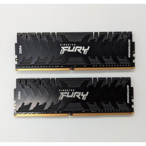 Купить Озу Kingston DDR4 32GB (2x16GB) 3600Mhz FURY Renegade Black (KF436C16RB1K2/32) (Восстановлено продавцом, 681950) с проверкой совместимости: обзор, характеристики, цена в Киеве, Днепре, Одессе, Харькове, Украине | интернет-магазин TELEMART.UA фото