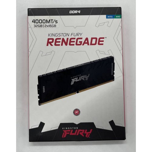 Купить Озу Kingston DDR4 32GB (2x16GB) 4000Mhz FURY Renegade Black (KF440C19RB1K2/32) (Восстановлено продавцом, 681984) с проверкой совместимости: обзор, характеристики, цена в Киеве, Днепре, Одессе, Харькове, Украине | интернет-магазин TELEMART.UA фото