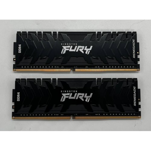 Озп Kingston DDR4 32GB (2x16GB) 4000Mhz FURY Renegade Black (KF440C19RB1K2/32) (Відновлено продавцем, 681984) купити з перевіркою сумісності: огляд, характеристики, ціна у Києві, Львові, Вінниці, Хмельницькому, Івано-Франківську, Україні | інтернет-магазин TELEMART.UA фото