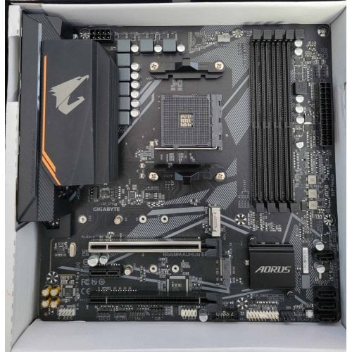 Купить Уценка материнская плата Gigabyte B550M AORUS ELITE (sAM4, AMD B550) (Следы использования, 682216) с проверкой совместимости: обзор, характеристики, цена в Киеве, Днепре, Одессе, Харькове, Украине | интернет-магазин TELEMART.UA фото