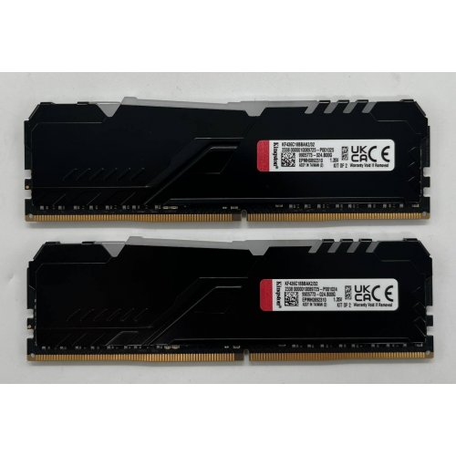 Купить Озу Kingston DDR4 32GB (2x16GB) 3600Mhz FURY Beast RGB Black (KF436C18BBAK2/32) (Восстановлено продавцом, 682314) с проверкой совместимости: обзор, характеристики, цена в Киеве, Днепре, Одессе, Харькове, Украине | интернет-магазин TELEMART.UA фото